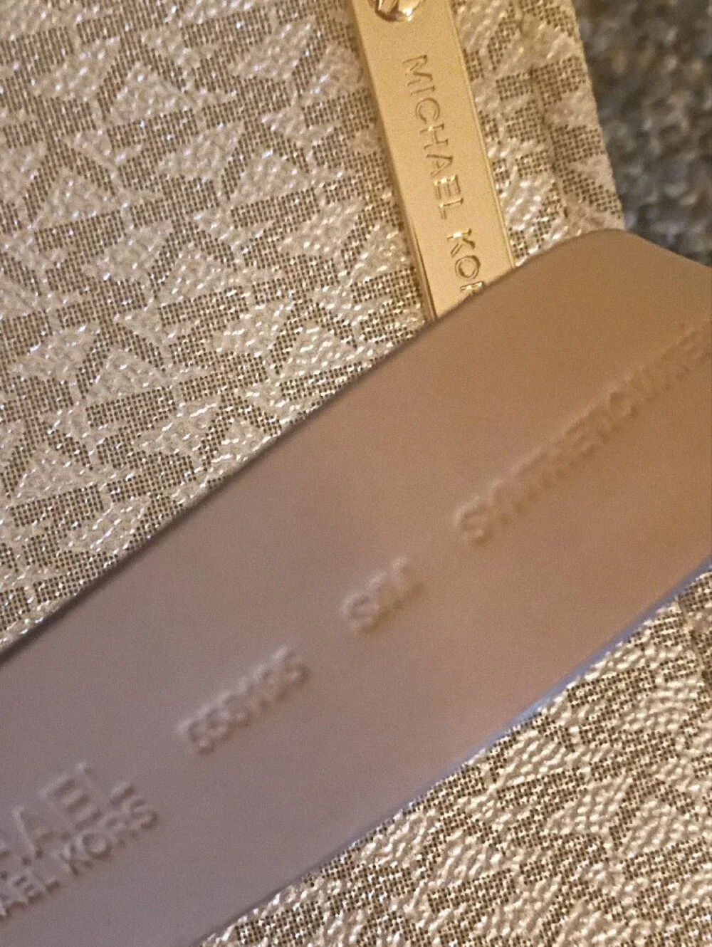Michael Kors Cream Logo Crossbody Belt Bag with Gold Hardware Size  S/M